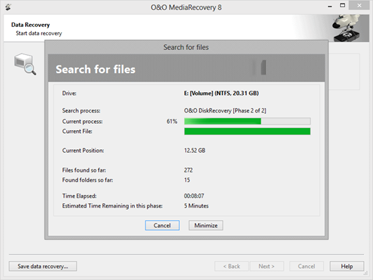 Recover data from removable media with O&O MediaRecovery 6