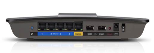 As well as four gigabit ethernet ports, you get two USB 2.0 ports to use the EA6500 as a file or print server