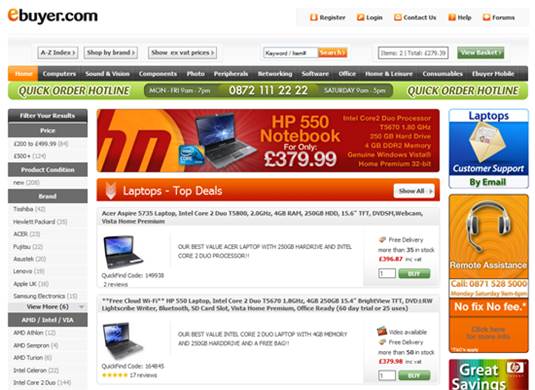 Ebuyer.com are an online company that sell discounted computer hardware and little gadgets on a b2c and a b2b level.