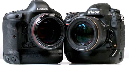 Description: Canon 1D X predominates over Nikon’s D4.