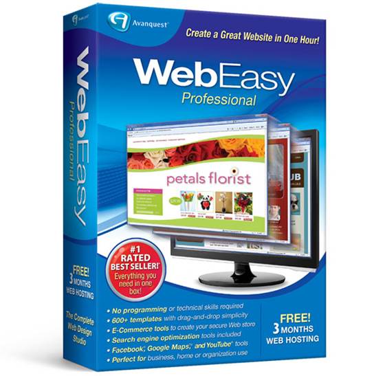 WebEasy Professional enables you to create and publish a website with no technical knowledge