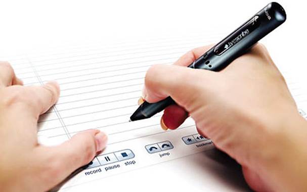  
The Livescribe pen can connect notes and audio
