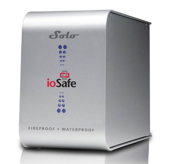 The ioSafe Solo protects your data from fire and flood.
