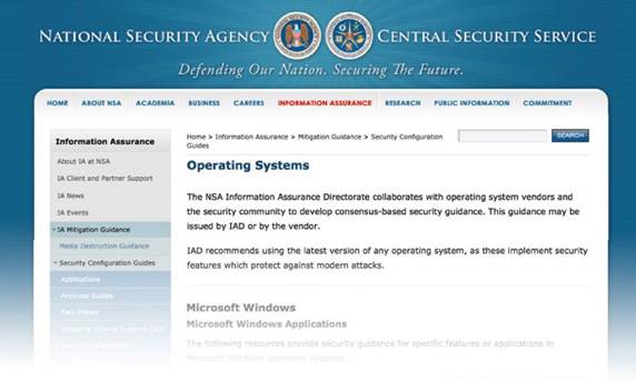 On its website, the NSA offers extensive guidelines for securing computers.