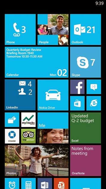 With the new 3-column layout for large screen phones, you can have up to six small square tiles on the Start screen.