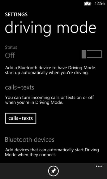 Driving Mode turns off all notifications; you can choose to do the same for texts and phone calls.