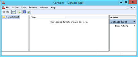 Open a blank console with the default console root.