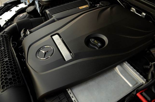Mercedes' diesel engine produces 201bhp and 369lb ft; it's claimed to average 62.8mpg