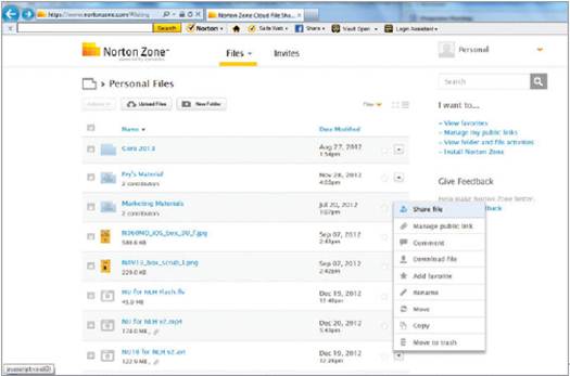 Description: Symantec's Norton Zone makes file sharing safer with high-grade encryp¬tion, virus scanning, and other security features. Plus, you can decide who has access to certain files and use the service on your computer or mobile device.