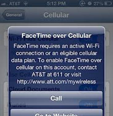 Description: Recently, customers who buy iPhone 5 on AT&T network of America were aware that they can’t use FaceTime feature