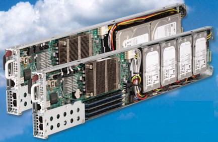 Each server node accommodates two 3.5-inch SATA hard drivers or four 2.5-inch SATA hard drives.