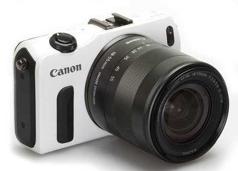 The EOS M seems to have borrowed some of the design DNA from Canon’s variety of PowerShot and IXUS compact cameras, with a tidy and unfussy style.