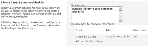Setting up a retention schedule for the entire library
