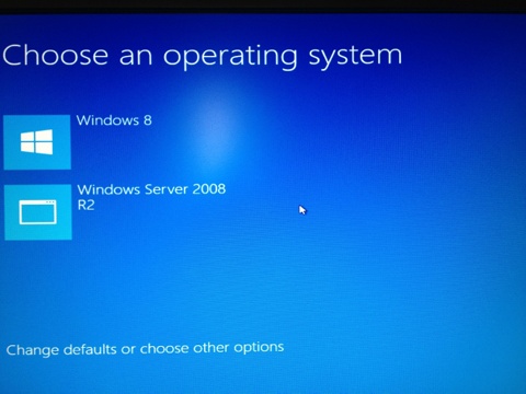 The Choose An Operating System window