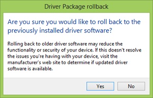 Roll back a driver only if necessary