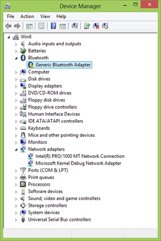 Device Manager in Windows 8
