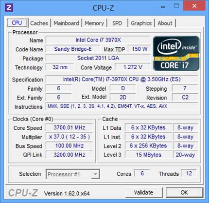 The new Core i7-3970X uses uses C2 processor springboard with eight cores.