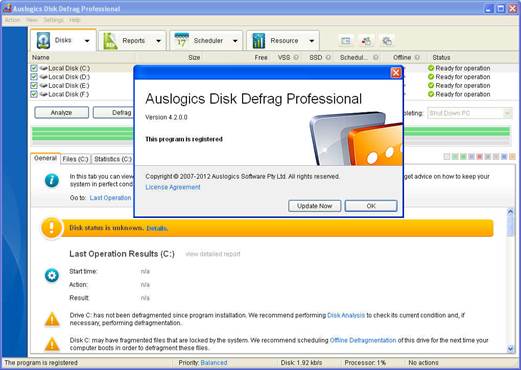 Disk Defrag can also reorganize your hard drive during the defragging process to improve performance