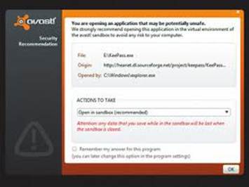 Description: Opt to run KeePass normally, otherwise the database won’t be saved.