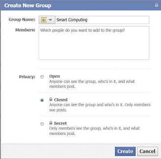 Description: You can add members and control what type of privacy is set up when you create a Facebook Group.