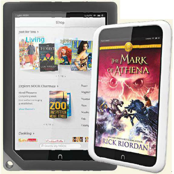  
The Nook HD and HD+ nearly match the resolution of the Apple Retina display.
