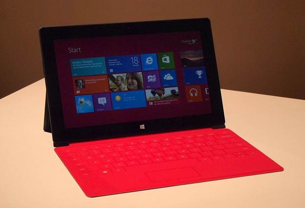 The Surface with Windows RT is as a thin as the thinnest 10-inch tablets.