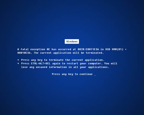 The blue screen can reveal useful information about PC crashes