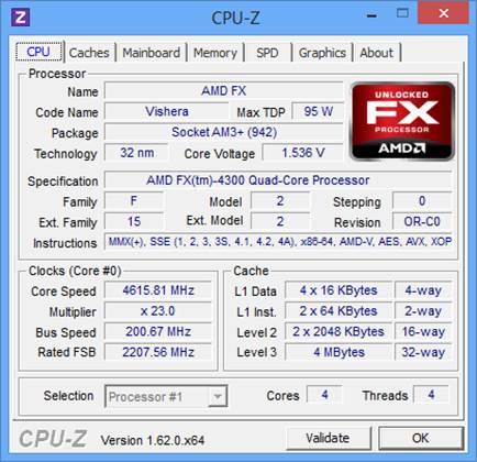 Some sources reported AMD FX-4300 could hit the 5GHz mark 