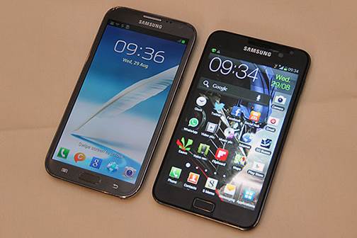 Samsung Galaxy Note N7000 vs. Galaxy Note II N7100 
