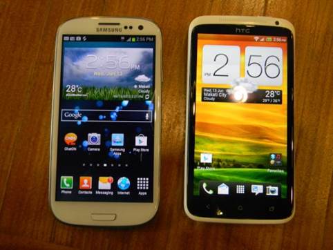 Samsung Galaxy vs. Nexus HTC One X 