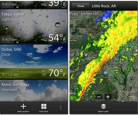 BeWeather or should we called BerryWeather, is the famous weather-forecasting and most-used app on BlackBerry.