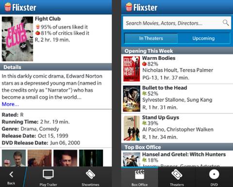 Flixster is a great app for film faithful.