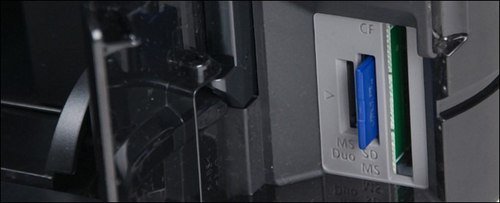 A printer features card slot for direct printing