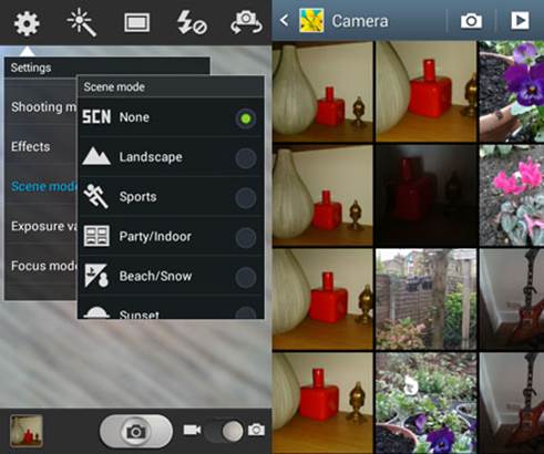 The camera apps offers lots of different capture modes. 