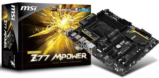 MSI Z77 MPOWER shows off a lot of advantages.