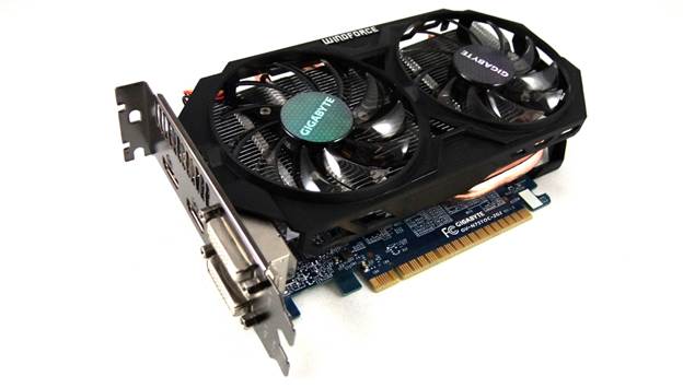 The card is obviously based on NVIDIAs MAxwell based GTX 750 Ti GPU. Gigabyte designed their own PCB, tweaked the card a hint and applied a WindForce model cooler on the product.
