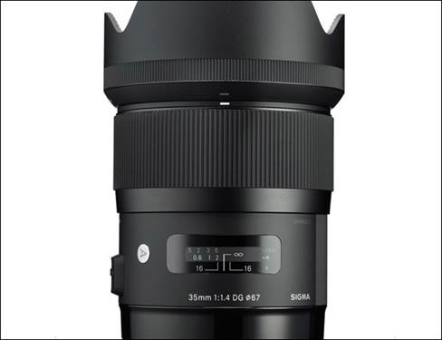 The Sigma 35mm f1.4 EX is a pretty big lens