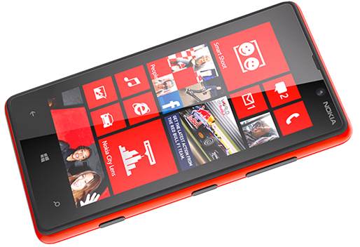 The Lumia 820 offers a 4.3- inch AMOLED screen.