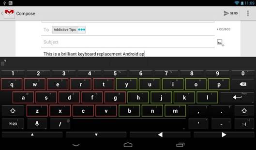 The Kii keyboard offers features that include Swype-like gesture input and SwiftKey-like next word prediction