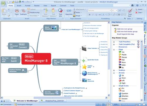 The mind mapping tool is called MindJet