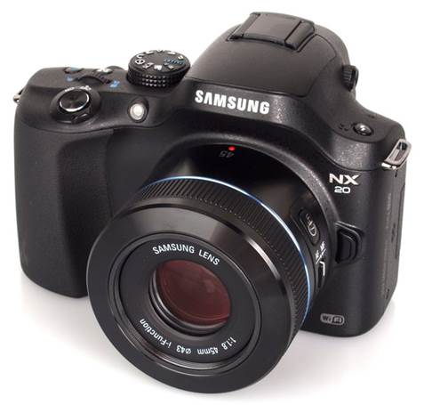 Samsung’s NX20 camera body is used to test