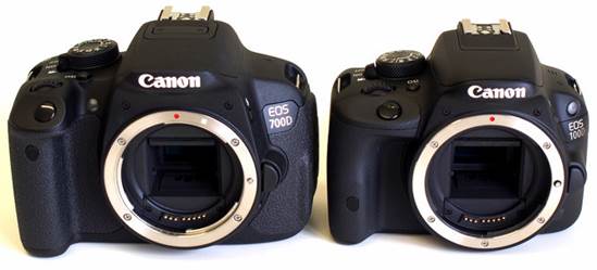We compare at the same time the Canon EOS 100D and 700D DSLR.