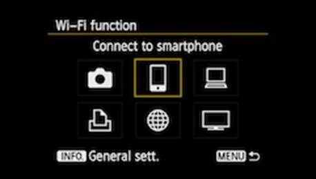 Wi-Fi functional menu
