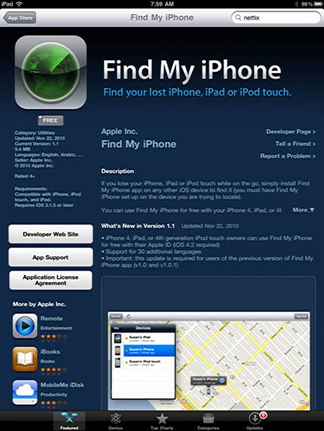 The app can help you find a lost iPhone