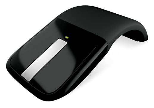 This mouse works much a traditional mouse, but it also supports touch input