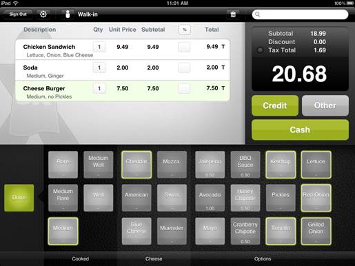 This application turns your iPad into a fully functional cash register