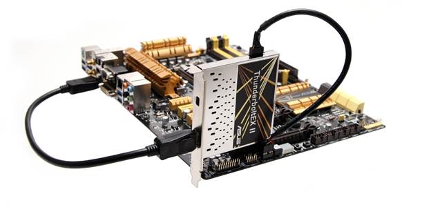 ASUS has just announced its new ThunderboltEX II PCI-Express card will be available in early 2014, with its Z87-Pro motherboard already certified.