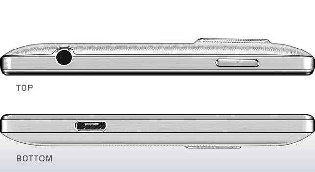 Lenovo VIBE Z top and bottom details