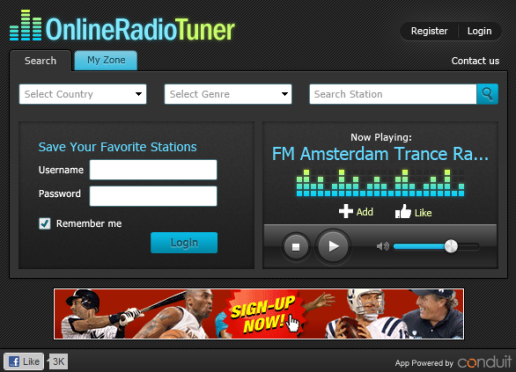 Description: Online Radio Tuner