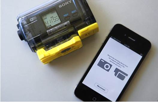 Sony Action Cam and Wifi connection app via a smartphone